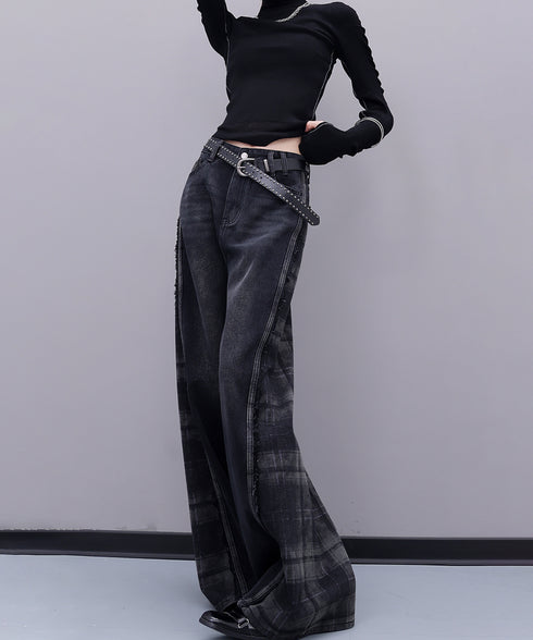 Plaid Switch Jeans